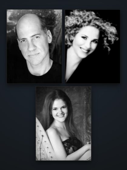 Camerata Notturna, Gustav and Gusty, 7 March 2009. Pictured: Chris Pedro Trakas, baritone; Amelia Watkins, soprano; Allegra Lilly, harp.