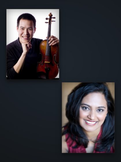 Camerata Notturna, Joseph Lin Performs Jones NYC Premiere, 5 May 2012. Pictured: Joseph Lin, violin; Tharanga Goonetilleke, soprano.